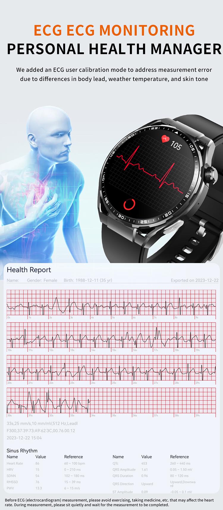 ECG Monitoring smartwatch